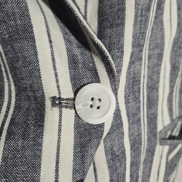 Cupcakes And Cashmere Linen Maestro Blazer Striped Nautical Coastal Yacht 4 - Picture 8 of 10